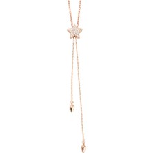 Harem Altın Yıldız Çift Zincir Sallantı Gümüş Kolye - Gms469