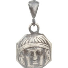 Nusret Takı 925 Ayar Gümüş Antik Roma Figür Madalyon Kolye Ucu