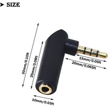 Boblov Stereo 3.5 mm Dişi - Erkek Stereo 90 Derece L Çevirici Jak