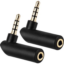 Boblov Stereo 3.5 mm Dişi - Erkek Stereo 90 Derece L Çevirici Jak