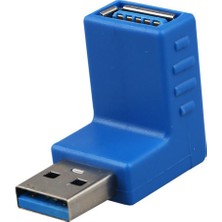 Keepro usb 3.0 dişi erkek 90 derce L tipi usb3.0 dirsek çevirici adaptör