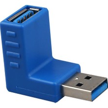 Keepro usb 3.0 dişi erkek 90 derce L tipi usb3.0 dirsek çevirici adaptör