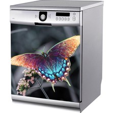 Tilki Dünyası Renkli Kelebek Bulaşık Makinası Stickerı