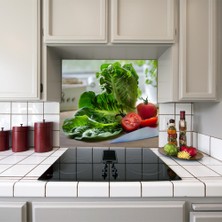 Tilki Dünyası Mutfak Ocağı Arkası Marul Sticker