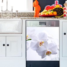 Tilki Dünyası Beyaz Tutku Bulaşık Makinası Kapak Stickerı