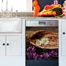 Tilki Dünyası Ağaç İçinde Papatyalar Bulaşık Makinası Kapak Stickerı