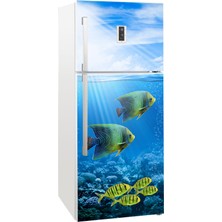 Tilki Dünyası Buzdolabı Kapağı Kaplama Sticker 0064