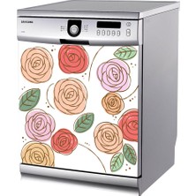 Tilki Dünyası Bulaşık Makinesi Kapak Sticker 0017