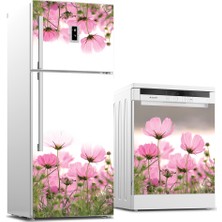 Tilki Dünyası Buzdolabı ve Bulaşık Makinesi Takım Sticker 0019