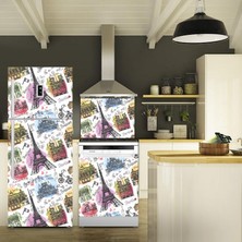 Tilki Dünyası Paris Buzdolabı, Bulaşık Makinesi ve Ocak Arkası Set Yapışkanlı Folyo 0037