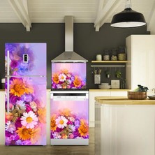 Tilki Dünyası Gerbera Bahçesi Buzdolabı, Bulaşık Makinesi ve Ocak Arkası Yapışkanlı Folyo 0042