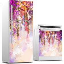 Tilki Dünyası Buzdolabı ve Bulaşık Makinesi Takım Sticker 0113