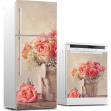 Tilki Dünyası Buzdolabı ve Bulaşık Makinesi Takım Sticker 0160