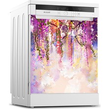 Tilki Dünyası Bulaşık Makinesi Kapak Sticker 0130