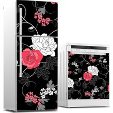 Tilki Dünyası Buzdolabı ve Bulaşık Makinesi Takım Sticker 0180