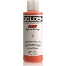 Golden Fluid Acrylic 118 Ml Seri 8 Pyrrole Orange