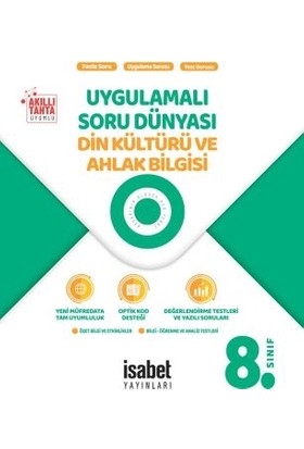 İsabet Yayınları 8. Sınıf Din Kül. Ve Ahlak Bil. Uygulamalı Soru Dünyası