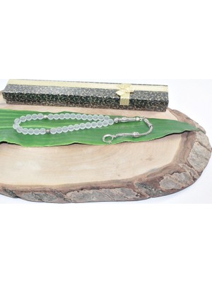 Rd Ekoavm Tek Püskül Ay Yıldız Uçlu Küre Kesim 8 mm Tesbih Ay Taşı Doğal Taş Tespih Rdt2119