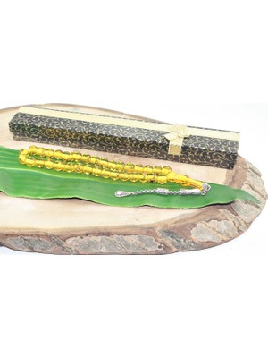 Rd Ekoavm Tek Püskül Damla Uçlu Küre Kesim 8 mm Tesbih Karınca Fosilli Akrilik Tespih Rdt2060