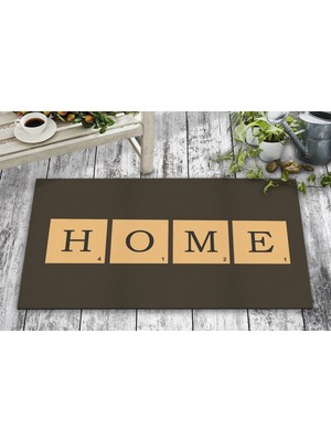 Olunca Olunca Scrabble Home Tasarım Kapı Önü ve Ev İçi Paspas 45x75 cm