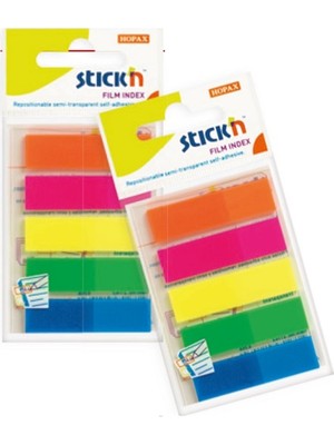 Gıpta Stickn 45x12 mm Neon 5 Renk Film Ayraç 25 Yaprak