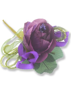 Mutlu Adım 12 Adet Tekli Tomurcuklu Kumaş Çiçek Yaka Gülü