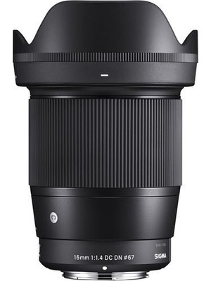 Sigma 16mm f/1.4 DC DN Contemporary Lens Sony E Uyumlu Metal Bayonet Dayanıklı Yapı