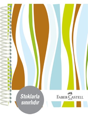 Faber-Castell Sert Kapak Seperatör.3+1 Dalgalar Defter 80gr 160 Yaprak (stok