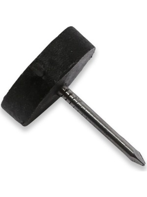 X-Perk Çivili Masa Sandalye Zemin Koruyucu Plastik Siyah Ayak 25 Adet Çap 16mm