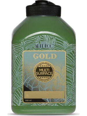 Artdeco Gold Multi Surface Saten Akrilik Boya 500ml Yaprak Yeşili 287 Kusursuz Örtücülük