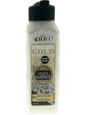 Artdeco Gold Multi Surface Satin Akrilik Boya 140ml 504 Beyaz Sedef