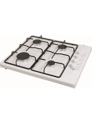 Kumtel KO420 F Beyaz 4 Gözü Gazlı Düğmeden Çakmaklı Setüstü Ocak-LPG