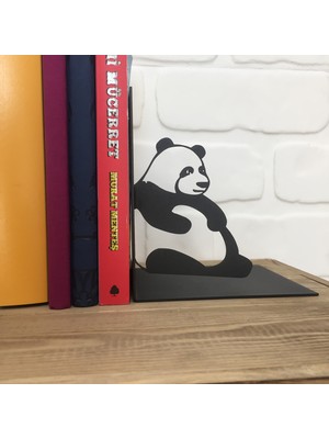 Metal Kitap Tutucu ''Panda Ve Bambu''