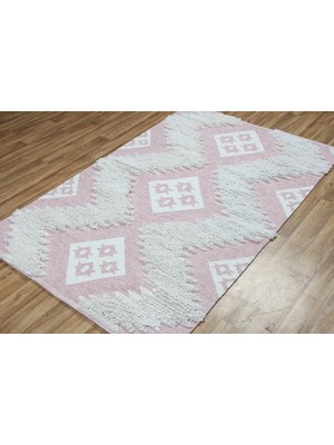 Esse Halı Town Kilim 13 Pink White 80 x 300