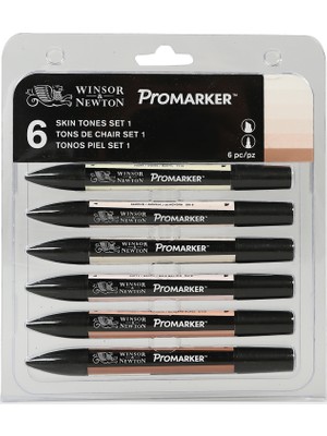 Winsor & Newton Promarker Grafik Kalemi 6'Lı Set Skin Tones