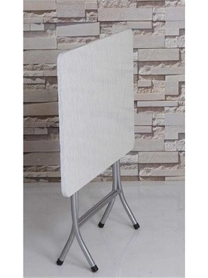 Teknor Ahşap Katlanabilir Beyaz 60*90 Katlanır Masa