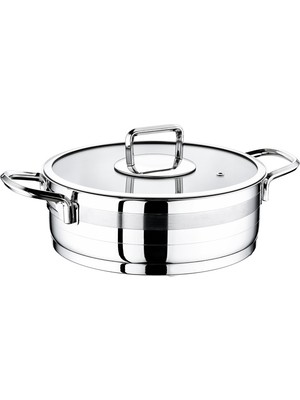 Evimsaray Safir 24 Cm Basık Çelik Tencere