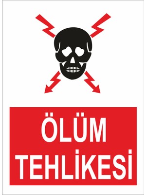 Sticker Master Ölüm Tehlikesi Levhası Sticker Etiket Oto Motor Pc Etiket