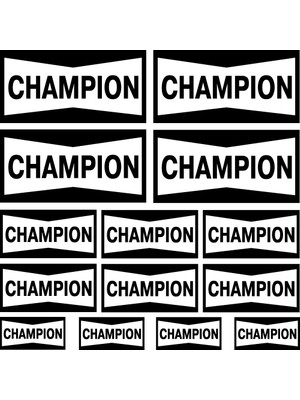 Sticker Master Champion Sponsor Set Sticker Oto Motor Pc Etiket
