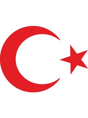 Sticker Master Türk Bayrağı Sticker(50 CM X 40 CM) Oto Motor Pc Etiket