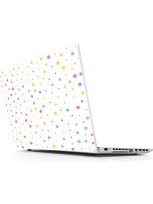 Sticker Master Renkli Noktalar Laptop Sticker Oto Motor Pc Etiket