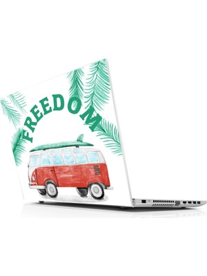 Sticker Master Vintage Caravan Freedom Laptop Sticker Oto Motor Pc Etiket