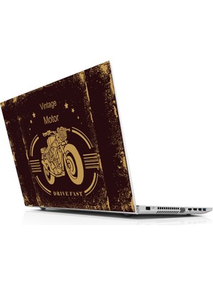 Sticker Master Vintage Motor Laptop Sticker Oto Motor Pc Etiket