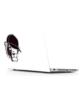 Sticker Master Black Lion With Hat Laptop Sticker Oto Motor Pc Etiket