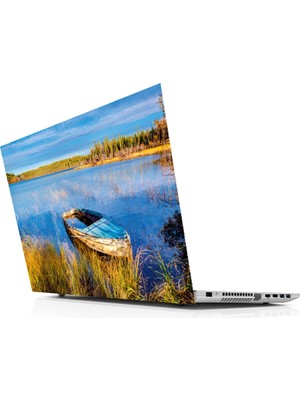 Sticker Master Blue Sky And Lake Laptop Sticker Oto Motor Pc Etiket