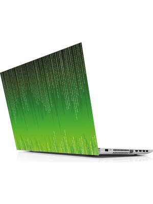 Sticker Master Green Binary Code Laptop Sticker Oto Motor Pc Etiket