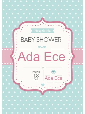 Sticker Master Pembe Puantiyeli Baby Shower Etiket Sticker Oto Motor Pc Etiket