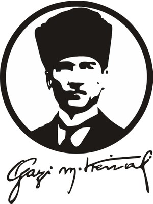 Sticker Master Mustafa Kemal Atatürk Sticker Oto Motor Pc Etiket
