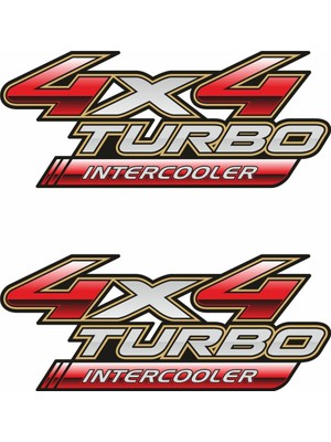 Sticker Master 4 x 4 Turbo İntercooler Sticker Oto Motor Pc Etiket