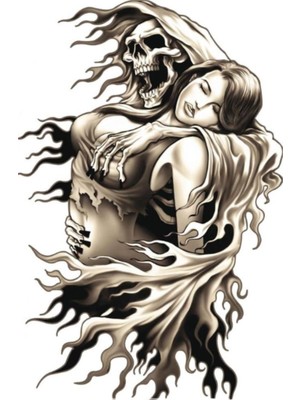 Sticker Master Skull And Women Sticker Oto Motor Pc Etiket